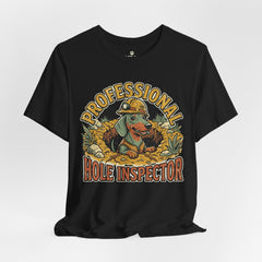 Professional Hole Inspector Dog T-Shirt – Funny Construction Dachshund Tee