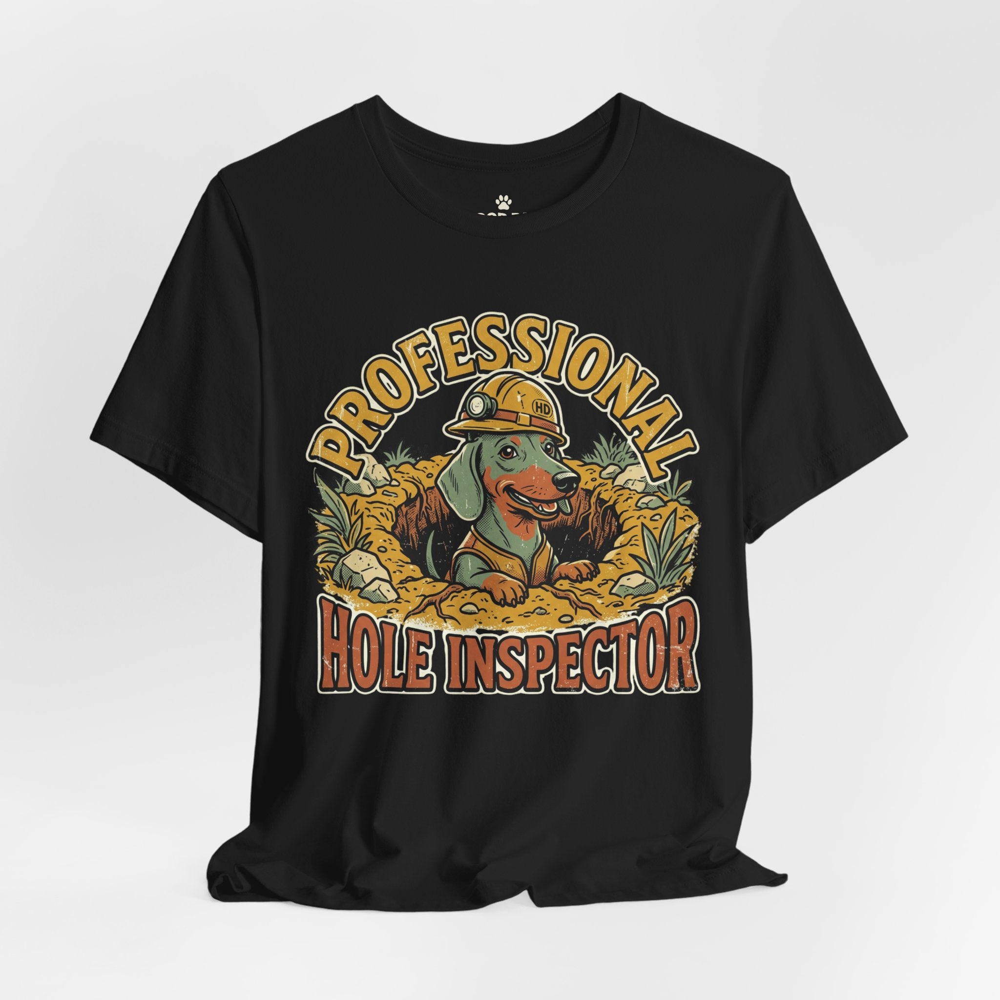 Professional Hole Inspector Dog T-Shirt – Funny Construction Dachshund Tee
