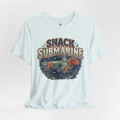 Snack Submarine T-Shirt — Retro Submarine & Lobster Ocean Graphic Tee