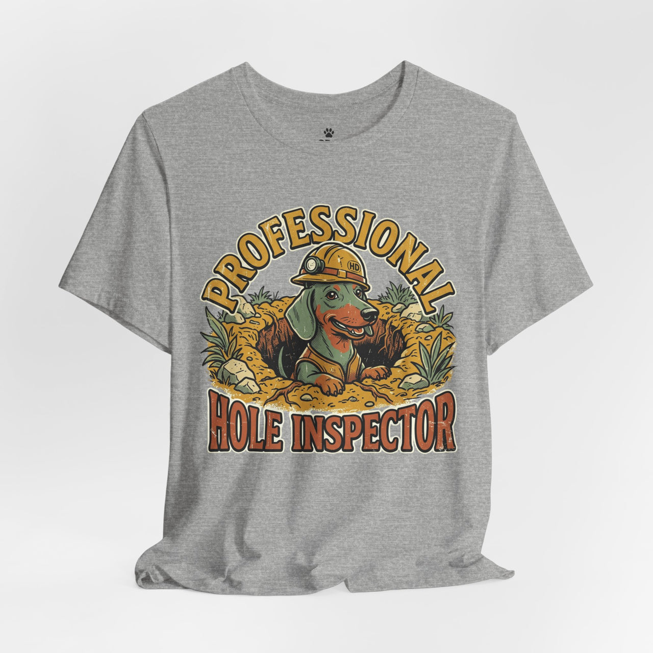 Professional Hole Inspector Dog T-Shirt – Funny Construction Dachshund Tee
