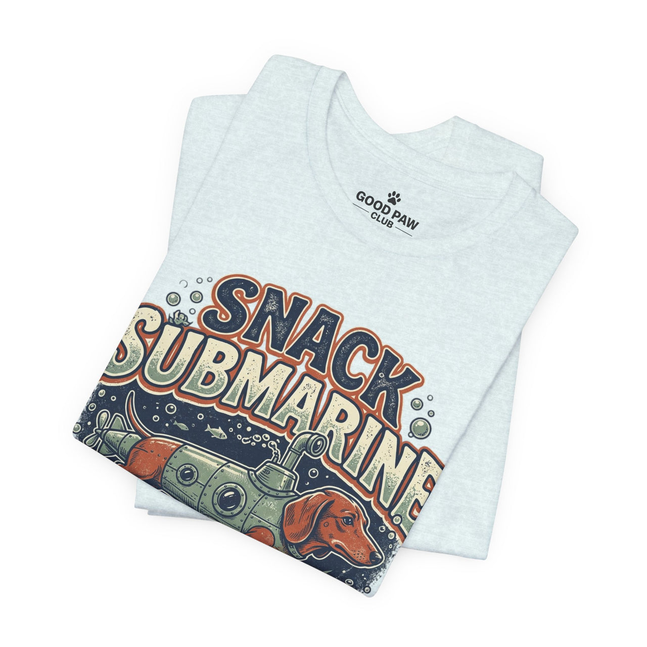 Snack Submarine T-Shirt — Retro Submarine & Lobster Ocean Graphic Tee