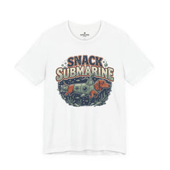 Snack Submarine T-Shirt — Retro Submarine & Lobster Ocean Graphic Tee