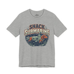 Snack Submarine T-Shirt — Retro Submarine & Lobster Ocean Graphic Tee