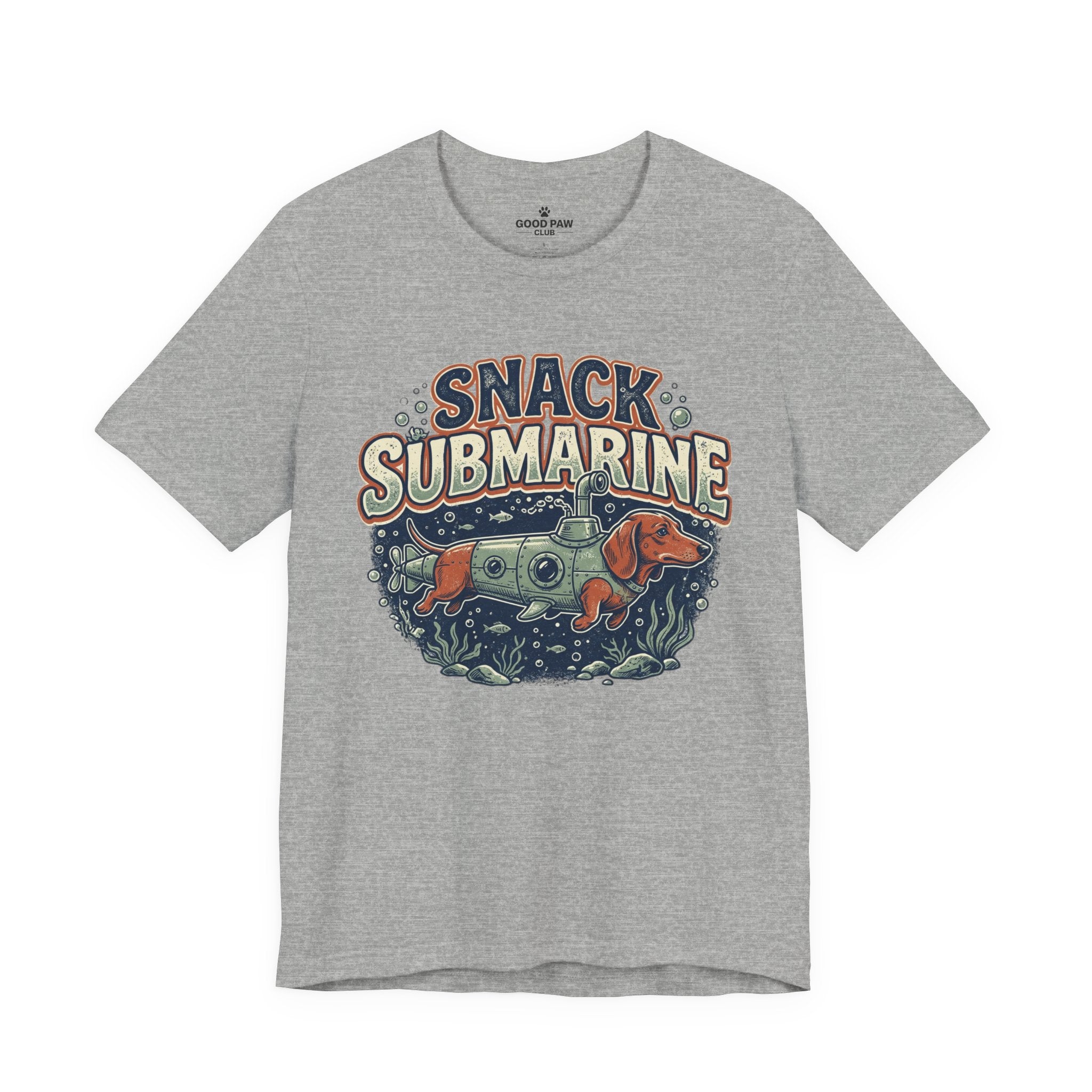Snack Submarine T-Shirt — Retro Submarine & Lobster Ocean Graphic Tee