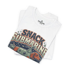 Snack Submarine T-Shirt — Retro Submarine & Lobster Ocean Graphic Tee