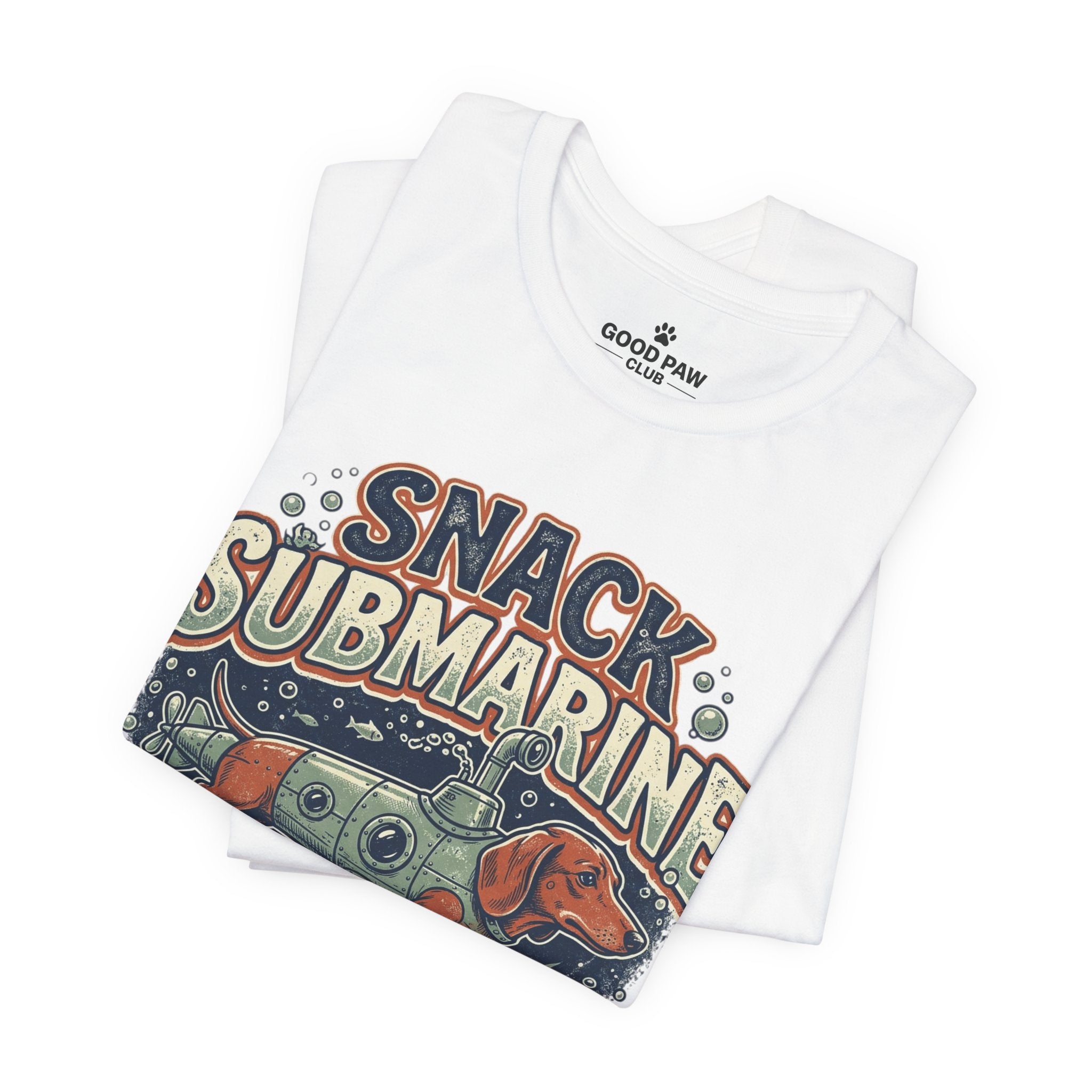 Snack Submarine T-Shirt — Retro Submarine & Lobster Ocean Graphic Tee
