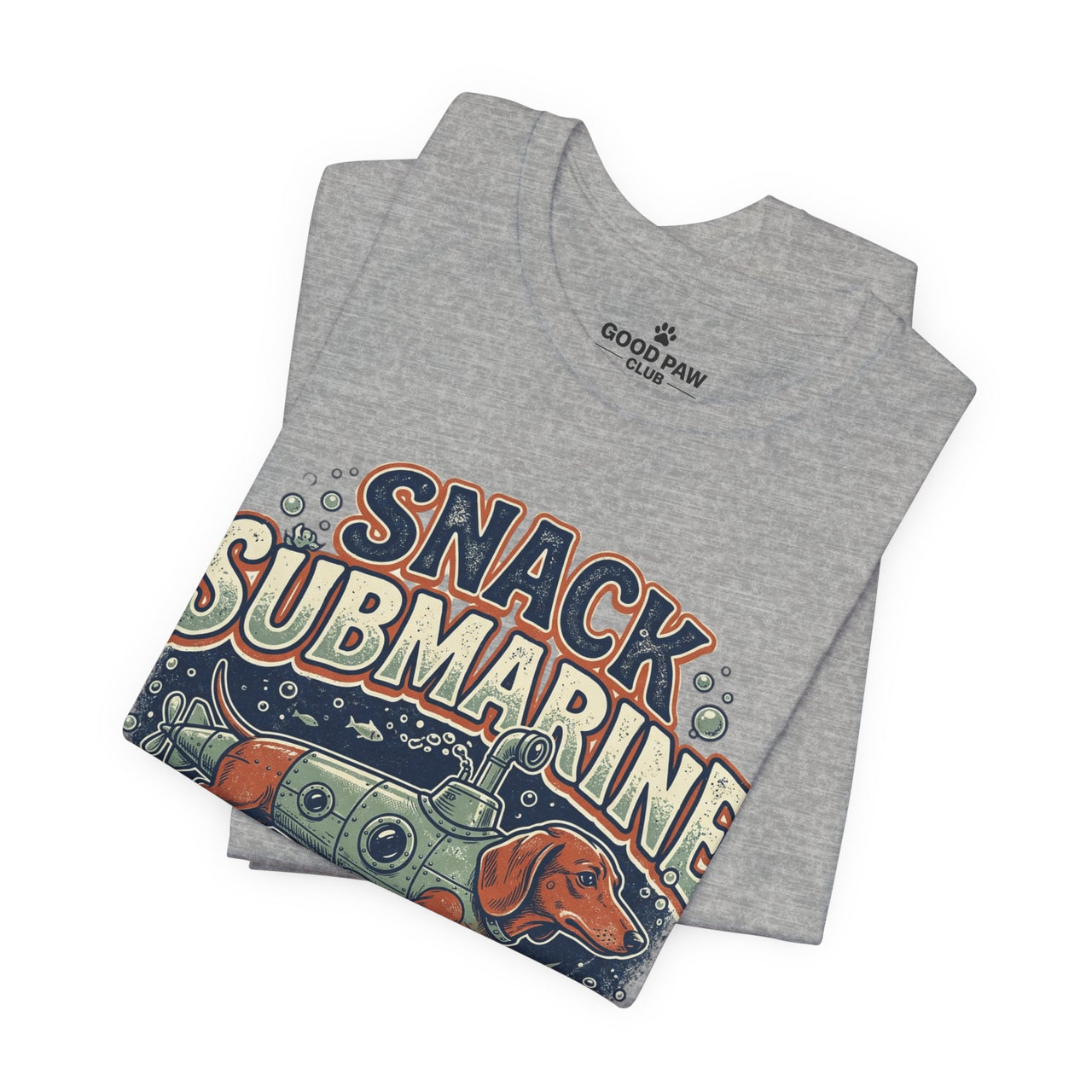 Snack Submarine T-Shirt — Retro Submarine & Lobster Ocean Graphic Tee