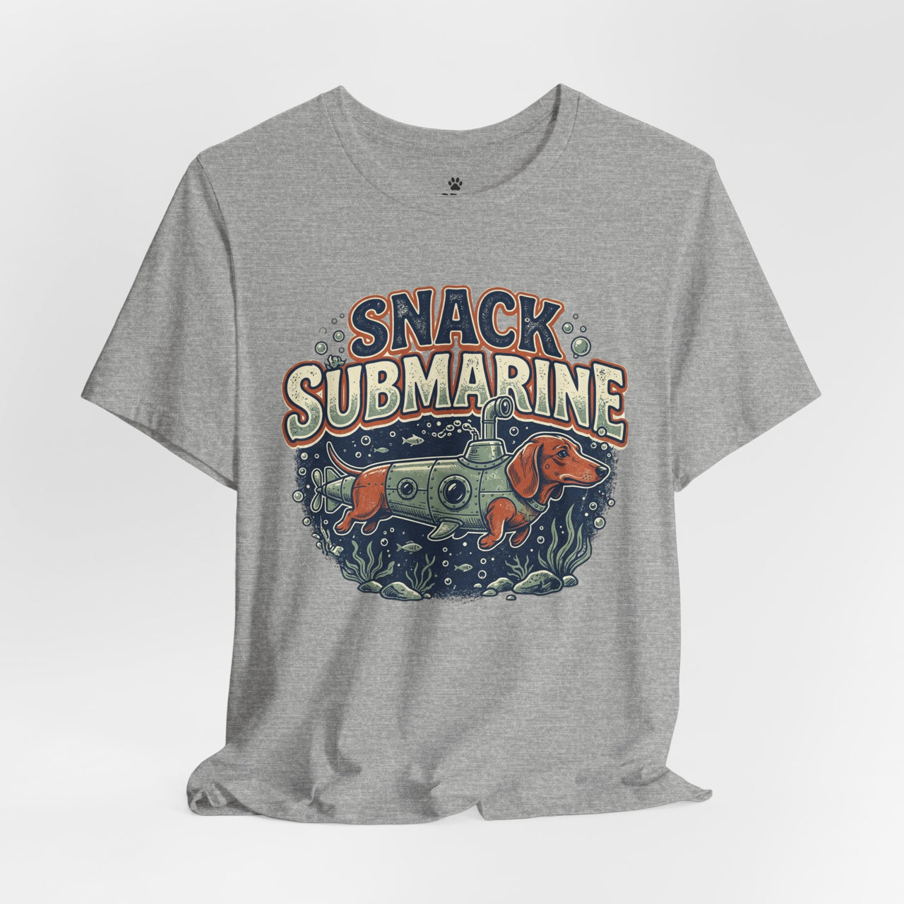 Snack Submarine T-Shirt — Retro Submarine & Lobster Ocean Graphic Tee