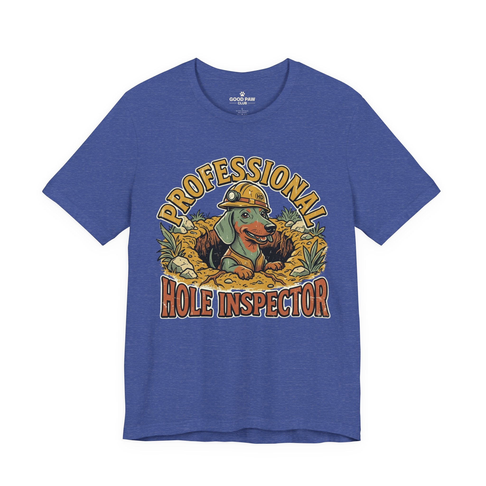 Professional Hole Inspector Dog T-Shirt – Funny Construction Dachshund Tee