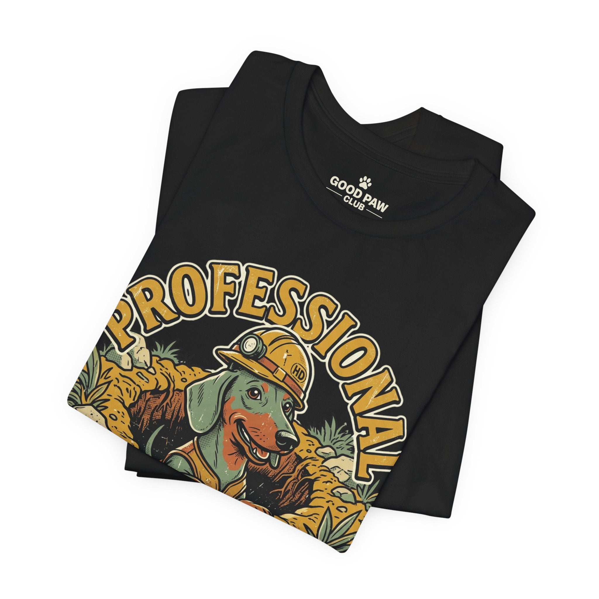 Professional Hole Inspector Dog T-Shirt – Funny Construction Dachshund Tee