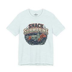 Snack Submarine T-Shirt — Retro Submarine & Lobster Ocean Graphic Tee
