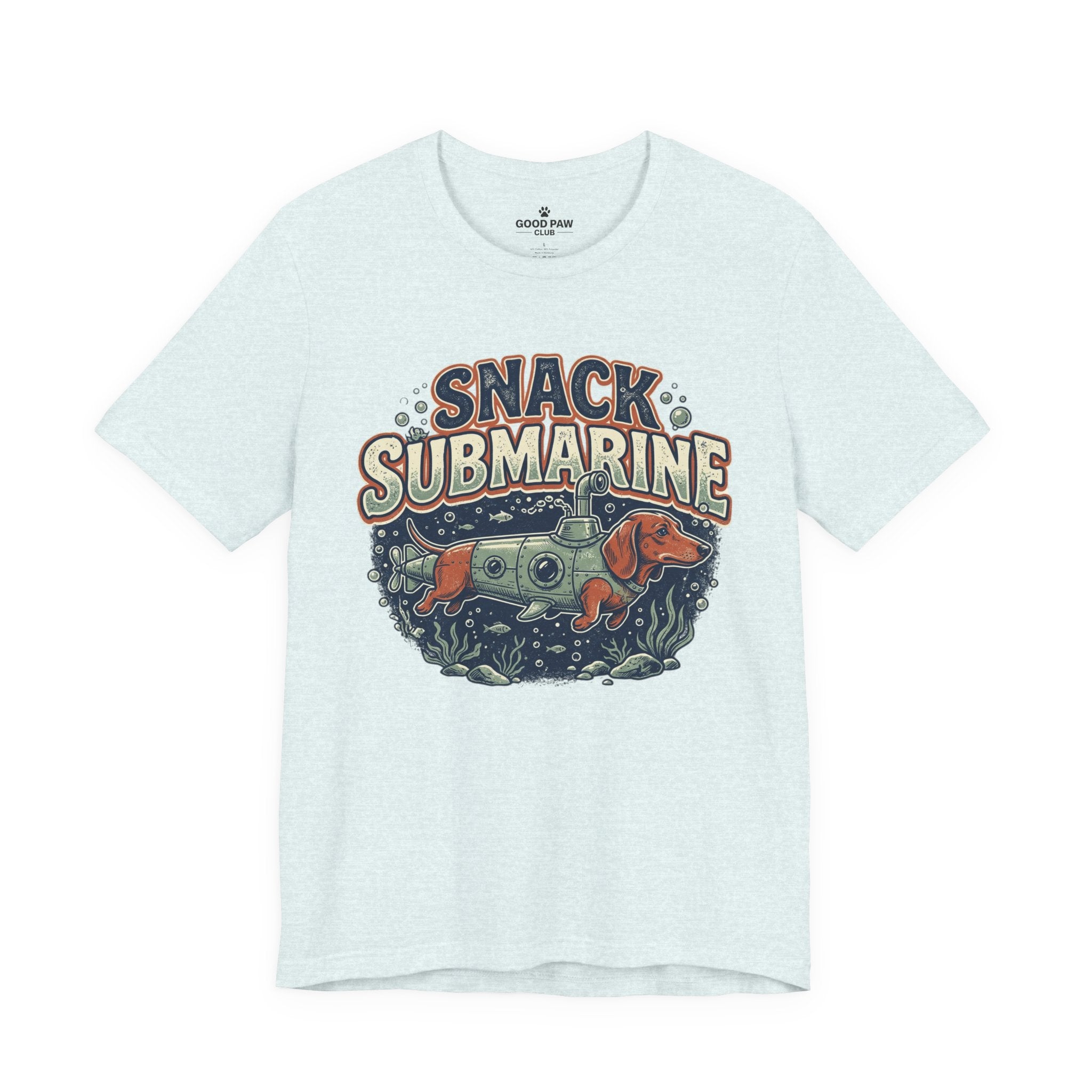 Snack Submarine T-Shirt — Retro Submarine & Lobster Ocean Graphic Tee