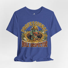 Professional Hole Inspector Dog T-Shirt – Funny Construction Dachshund Tee