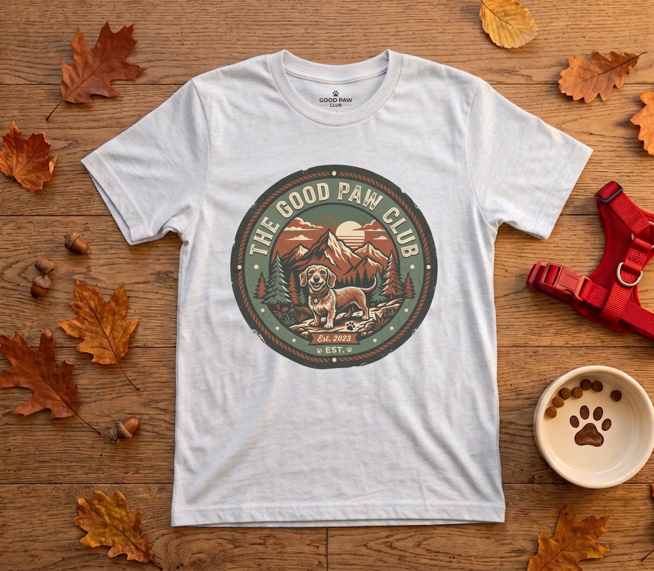 The Good Paw Club — Retro Outdoor Dog Badge Tee