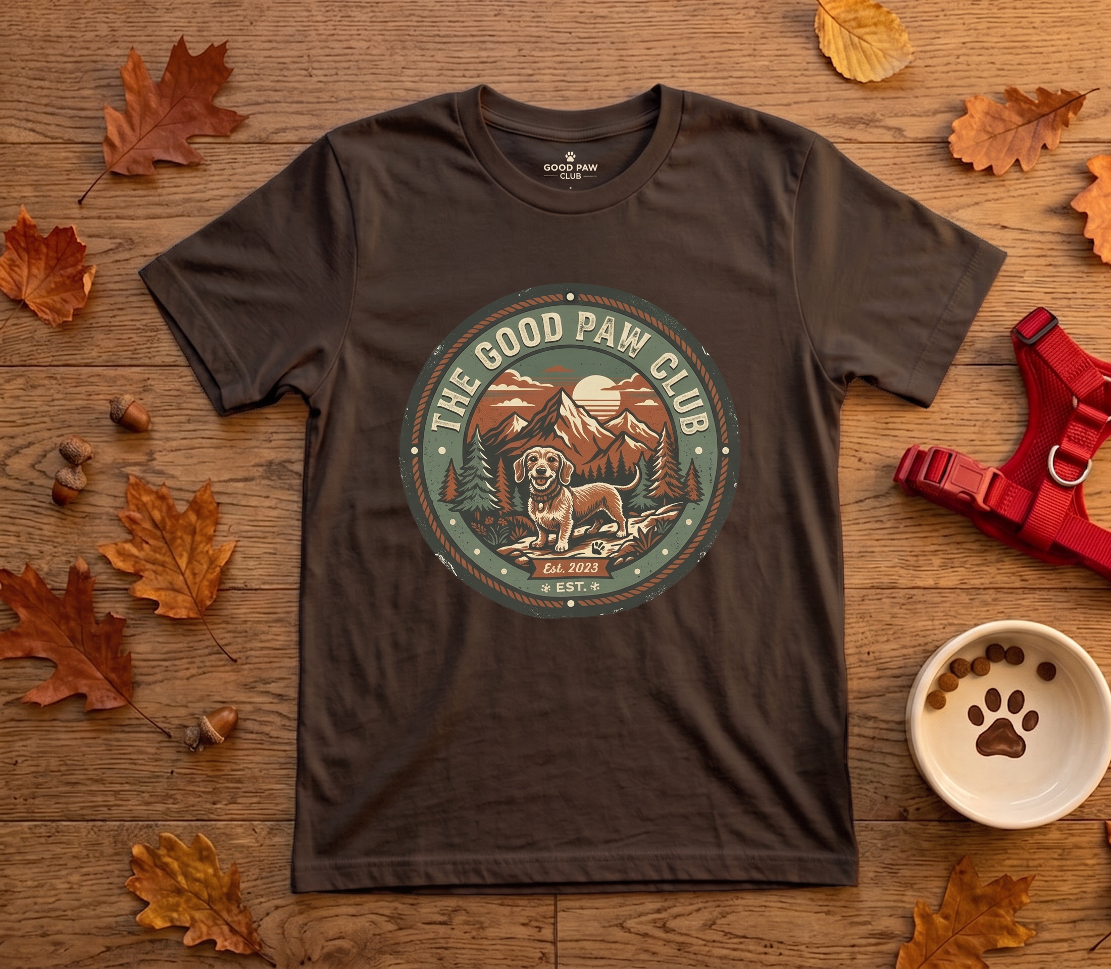 The Good Paw Club — Retro Outdoor Dog Badge Tee