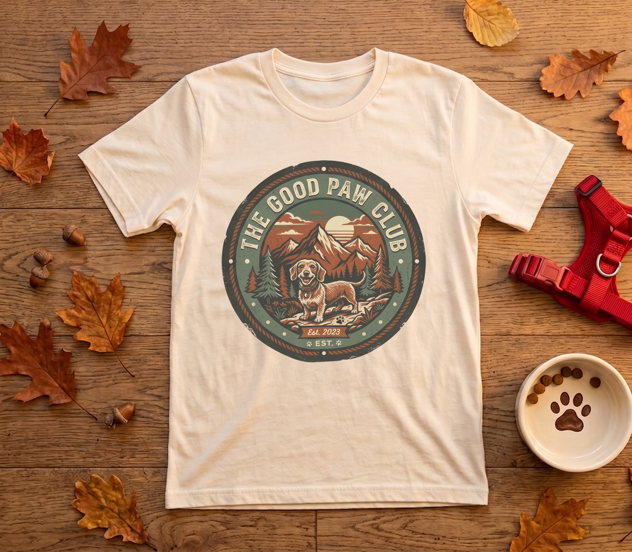The Good Paw Club — Retro Outdoor Dog Badge Tee