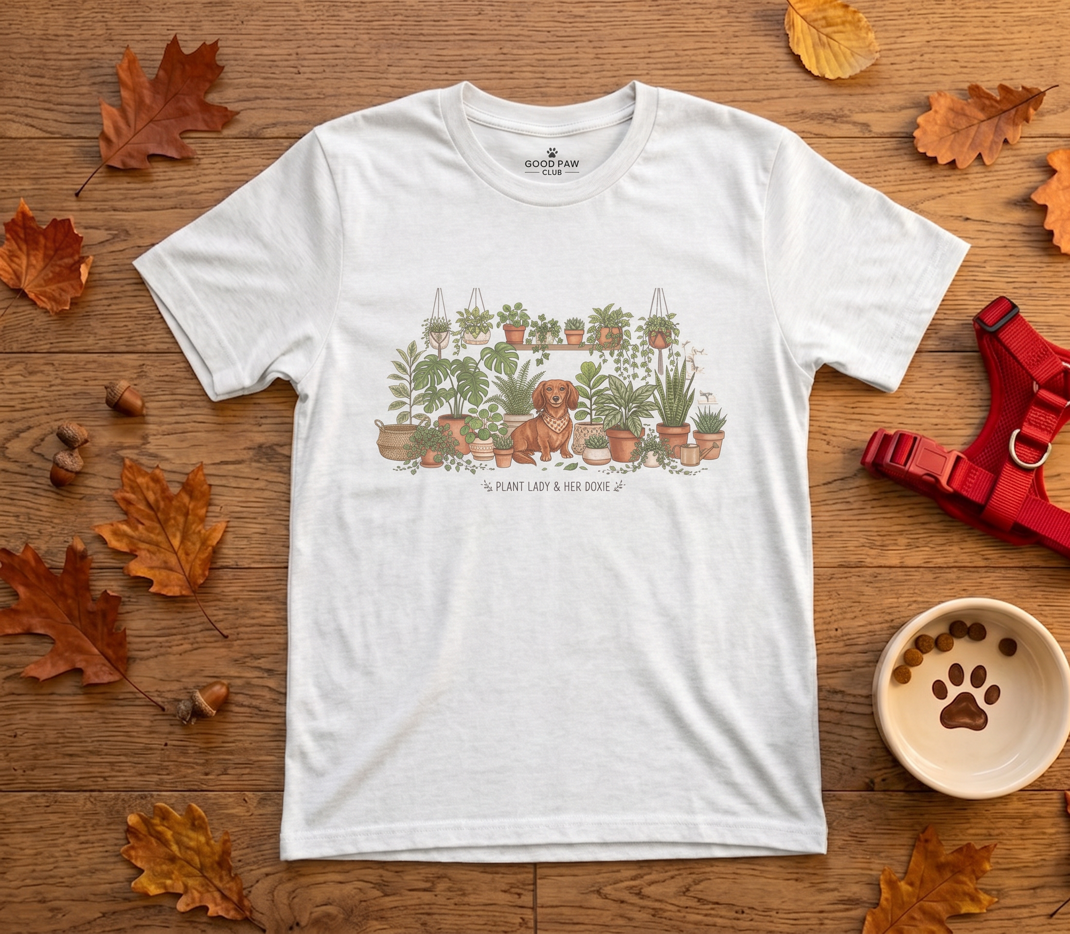 Plant Lady & Her Doxie — Dachshund Plant Lover Tee