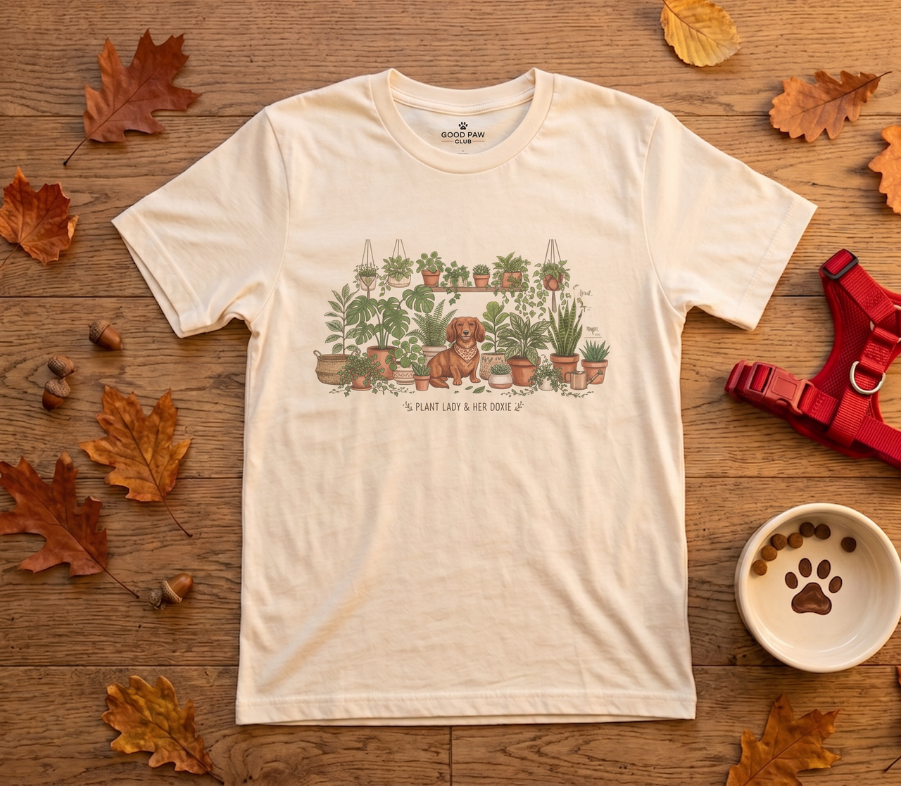 Plant Lady & Her Doxie — Dachshund Plant Lover Tee
