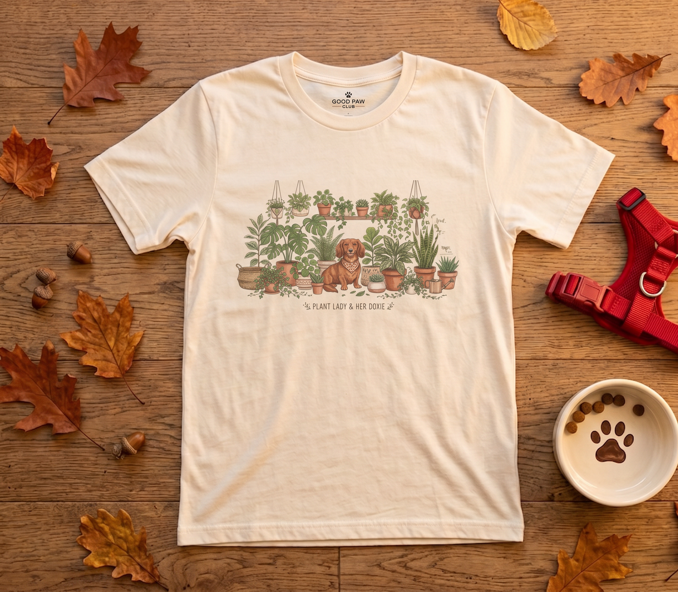 Plant Lady & Her Doxie — Dachshund Plant Lover Tee