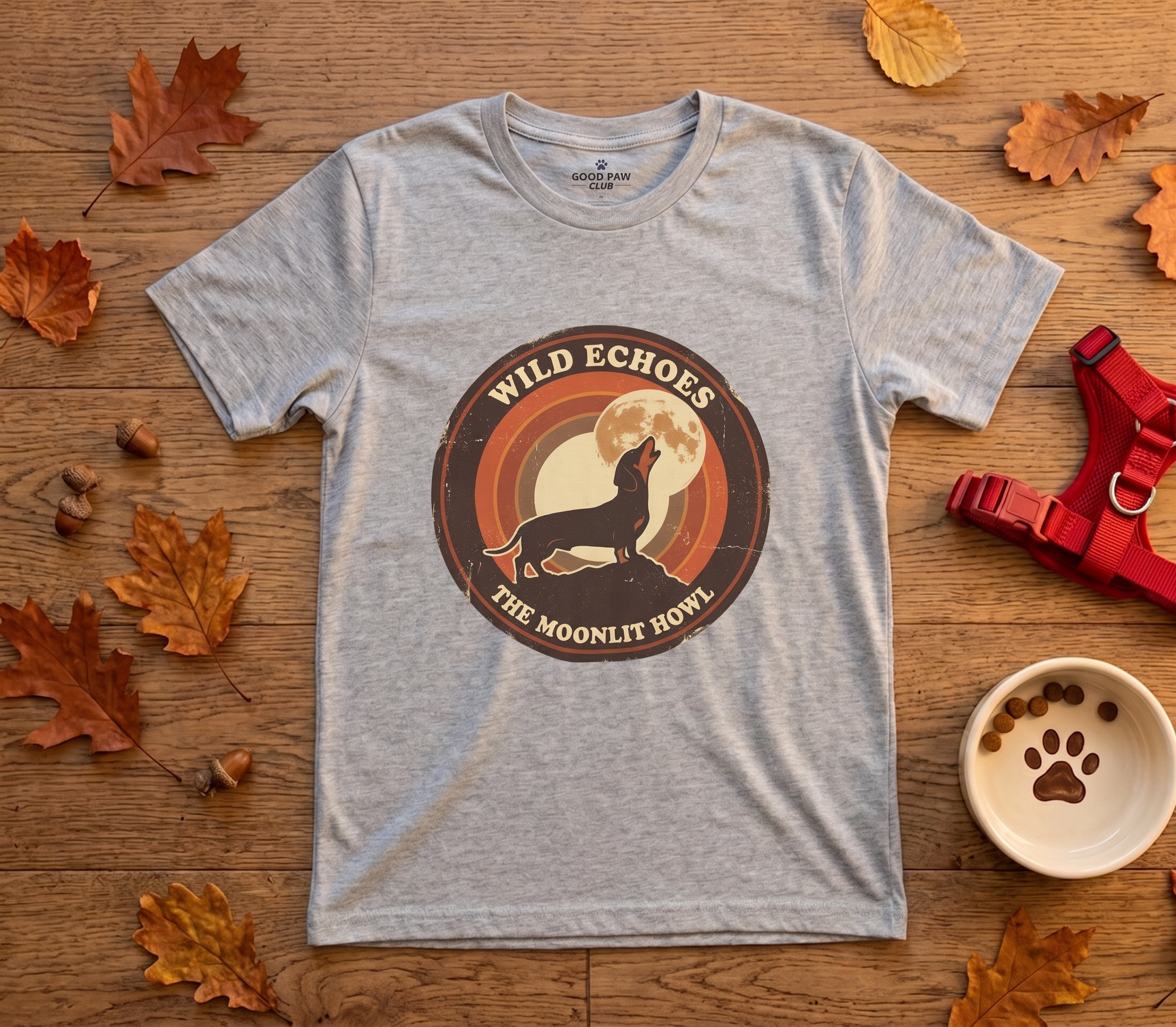 Wolf Moon T-Shirt – "Wild Echoes: The Moonlit Howl" Retro Graphic Tee